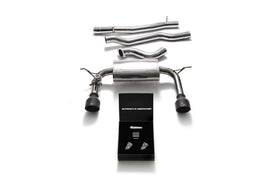 ARMYTRIX Stainless Steel Valvetronic Catback Exhaust System Dual Matte Black Tips Audi TT MK3 8S 2015-2020