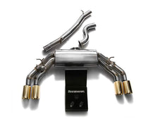 Load image into Gallery viewer, ARMYTRIX Stainless Steel Valvetronic Catback Exhaust System Quad Gold Tips Audi TTS Quattro MK3 8S 2.0 TFSI 2015-2020