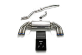 ARMYTRIX Stainless Steel Valvetronic Catback Exhaust System Quad Blue Coated Silver Tips Audi S1 8X 2.0L Turbo 2015-2018