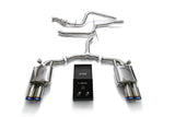 ARMYTRIX Stainless Steel Valvetronic Catback Exhaust System Quad Blue Coated Tips Audi A4 Quattro 2.0 TFSI 4WD 2016-2020