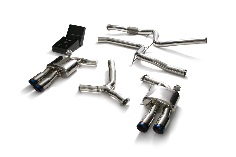 ARMYTRIX Stainless Steel Valvetronic Catback Exhaust System Quad Blue Coated Tips Audi A5 Coupe 2WD B9 2016-2020