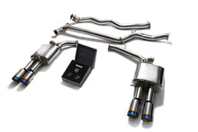 Load image into Gallery viewer, ARMYTRIX Stainless Steel Valvetronic Catback Exhaust System Quad Blue Coated Tips Audi A4 | A5 B8 2008-2020