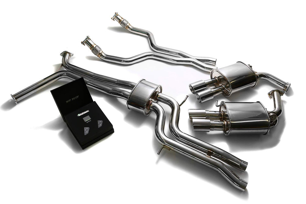 ARMYTRIX Stainless Steel Valvetronic Catback Exhaust System Quad Chrome Coated Tips Audi A6 | A7 C7 3.0 TFSI V6 2011-2020