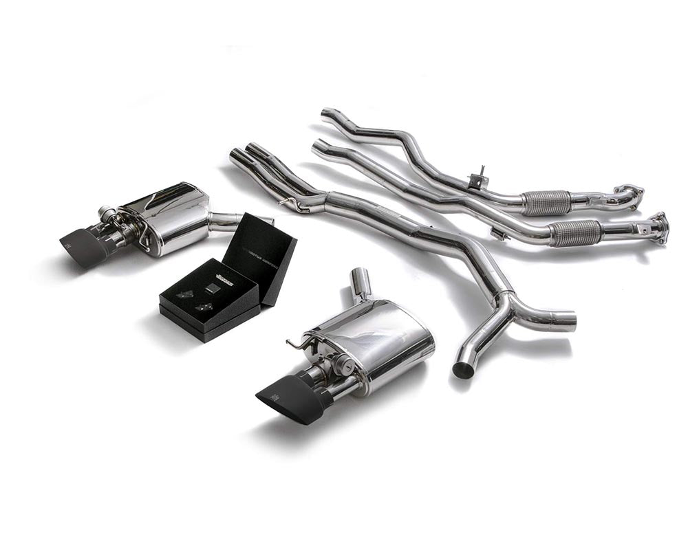 ARMYTRIX Stainless Steel Valvetronic Ceramic Coated High-Flow Catback Exhaust System w/Dual Matte Black Tips Audi RS4 | RS5 B9 4D 2.9 V6 Turbo 2017-2020