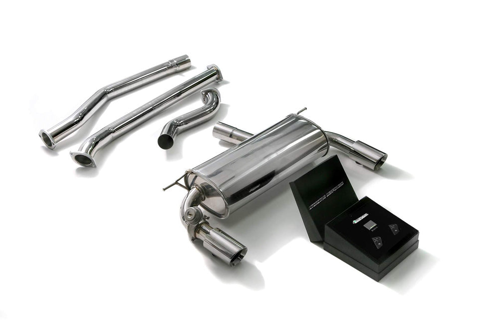ARMYTRIX Stainless Steel Valvetronic Catback Exhaust System Dual Chrome Silver Tips BMW 340i | 440i F3X 2016-2020