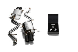 ARMYTRIX Stainless Steel Valvetronic Catback Exhaust System Quad Matte Black Tips BMW M3 E9x 2008-2013