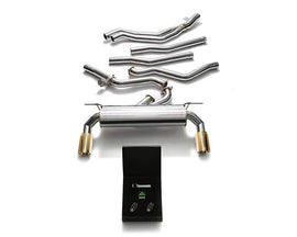 ARMYTRIX Stainless Steel Valvetronic Exhaust System Dual Gold Tips BMW M140i | M240i F2X 2017-2019
