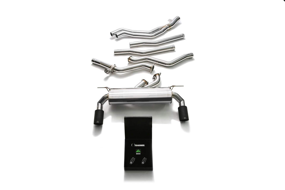 ARMYTRIX Stainless Steel Valvetronic Exhaust System Dual Carbon Tips BMW M140i | M240i F2X 2017-2019