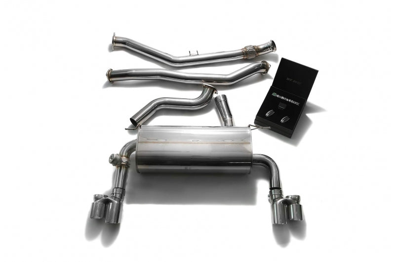 ARMYTRIX Stainless Steel Valvetronic Catback Exhaust Quad Chrome Silver Tips 335i | 435i F3X 2012-2015