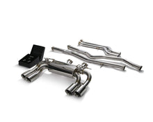 Load image into Gallery viewer, ARMYTRIX Stainless Steel Valvetronic Catback Exhaust System Quad Chrome Silver Tips BMW M2 Competition F87 2019-2020