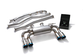 ARMYTRIX Stainless Steel Valvetronic Catback Exhaust System Quad Blue Coated Tips BMW M2 F87 2016-2020