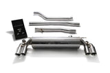 ARMYTRIX Stainless Steel Valvetronic Catback Exhaust System Quad Chrome Silver Tips BMW 520i | 530i G3X 2017-2020