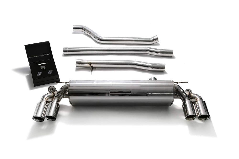 ARMYTRIX Stainless Steel Valvetronic Catback Exhaust System Quad Chrome Silver Tips BMW 540i G30 | G31 2017-2020