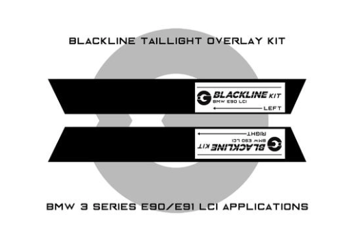 BMW 3 Series M3 2009-2011 (E90/E91 LCI) BLACKLINE Taillight Overlay Kit