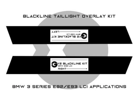 BMW 3 Series M3 2011-2013 (E92/E93 LCI) BLACKLINE Taillight Overlay Kit