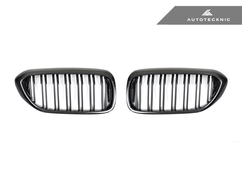 AutoTecknic Replacement Dual-Slats Carbon Fiber Front Grilles - G30 5-Series - AutoTecknic USA
