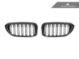 AutoTecknic Replacement Dual-Slats Carbon Fiber Front Grilles - G30 5-Series