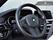 Load image into Gallery viewer, AutoTecknic Carbon Alcantara Steering Wheel Trim - G30 5-Series | G32 6-Series GT - AutoTecknic USA