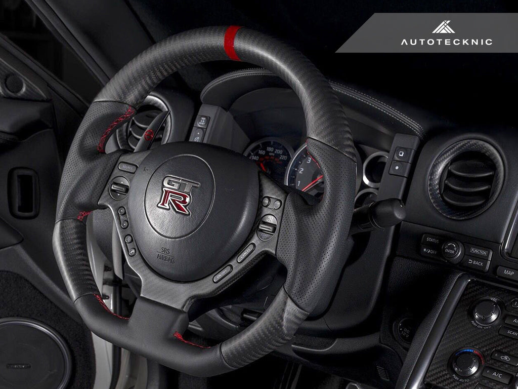 AutoTecknic Carbon Fiber Steering Wheel - Nissan R35 GT-R 2009-2017 - AutoTecknic USA