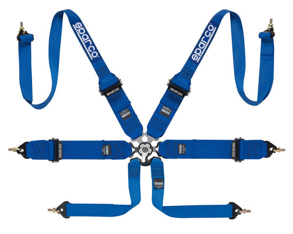 Sparco Competition 6-Point Harness HANS Compatible Blue