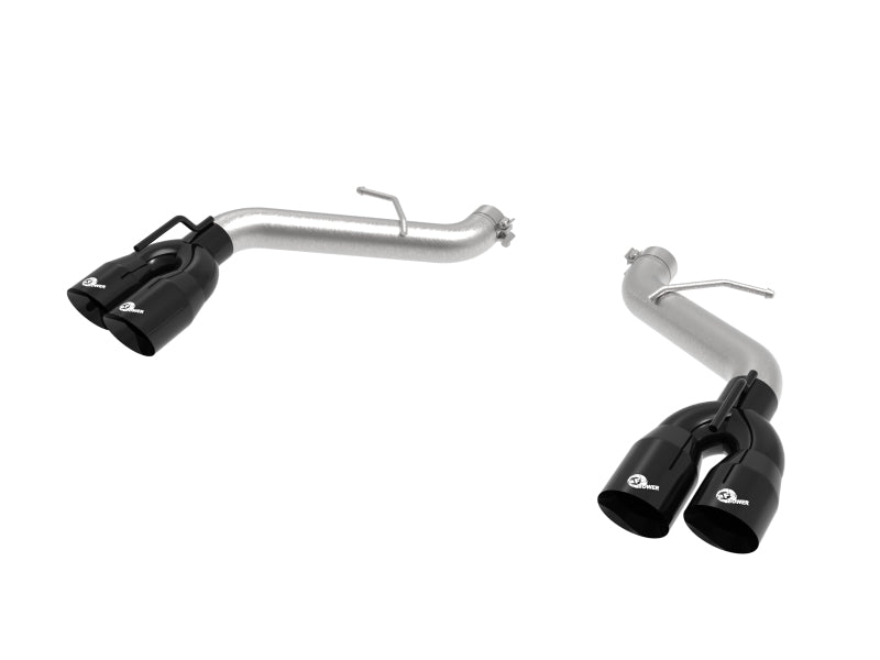 aFe POWER MACH Force-Xp 3in Axle-Back Exhaust 16-20 Chevrolet Camaro SS V8 6.2L w/o Mufflers - Black