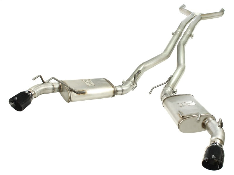 aFe MACHForce XP Exhaust 3in Stainless Stee CB/10-13 Chevy Camaro V8-6.2L (td) (gloss blk tip)