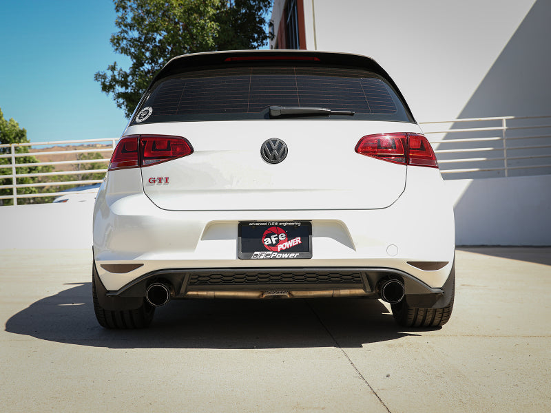 aFe MACH Force-Xp 3 IN to 2-1/2 IN Stainless Steel Cat-Back Exhaust Carbon Volkswagen GTI 15-17