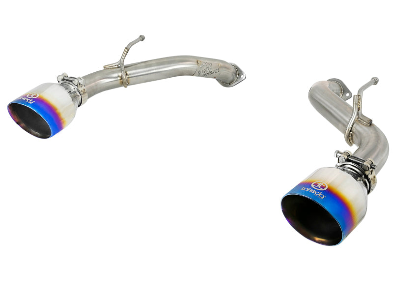 aFe POWER Takeda 2.5in 304 SS Axle-Back Exhaust w/ Blue Flame Tips 17-19 Infiniti Q60 V6-3.0L (tt)
