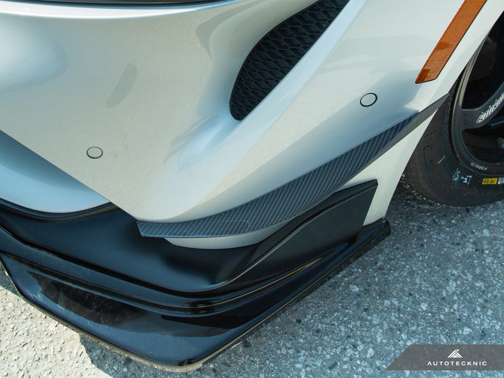 AutoTecknic Front Bumper Carbon Fiber Canards - A90 Supra 2020-Up - AutoTecknic USA