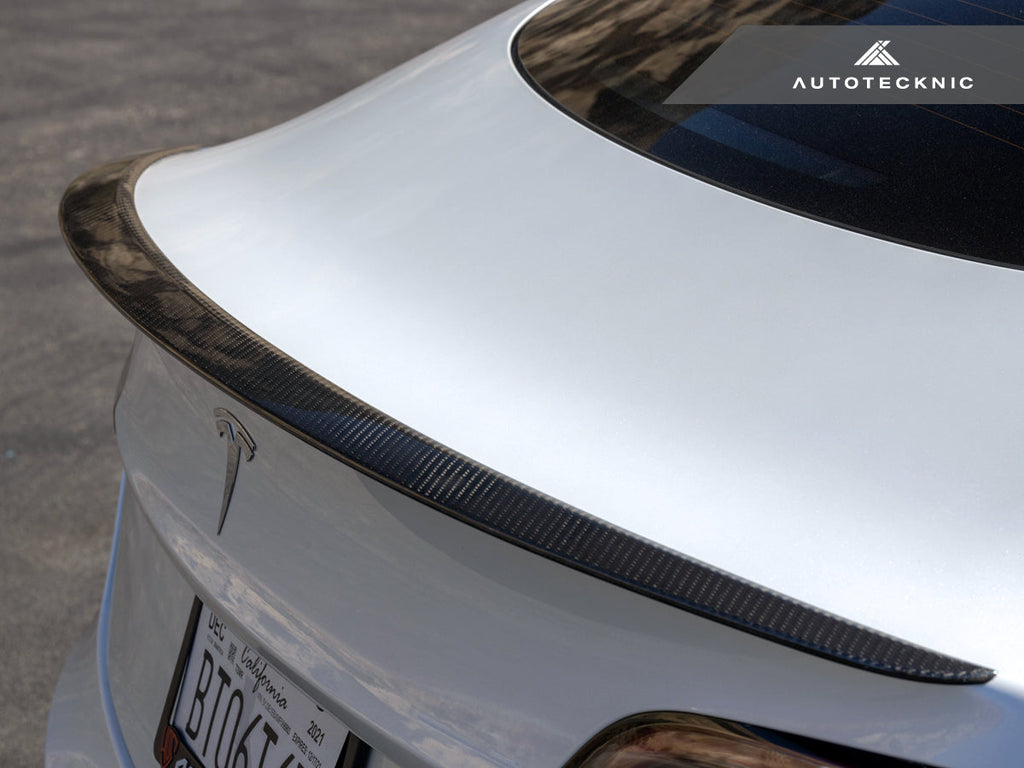 AutoTecknic Performance Dry Carbon Trunk Spoiler - Tesla Model 3 - AutoTecknic USA