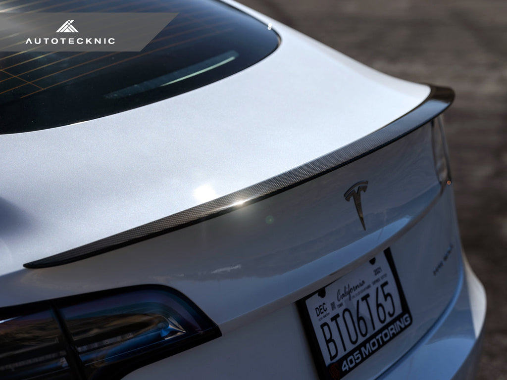 AutoTecknic Performance Dry Carbon Trunk Spoiler - Tesla Model 3 - AutoTecknic USA