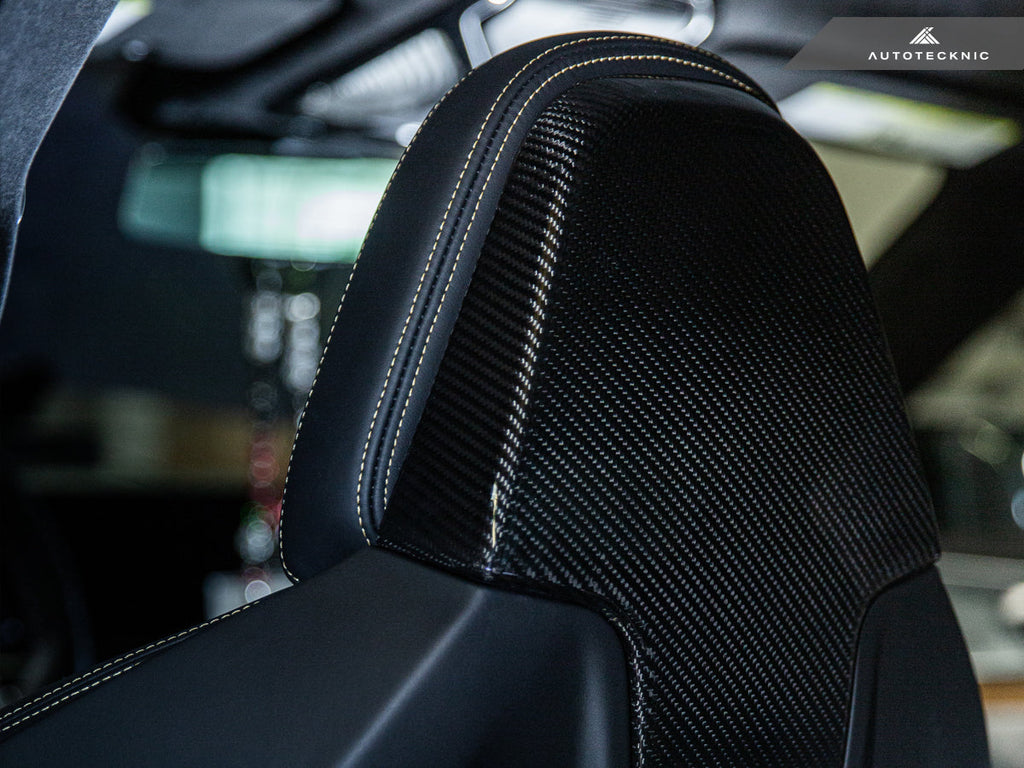 AutoTecknic Dry Carbon Seat Back Cover - F91/ F92/ F93 M8 - AutoTecknic USA