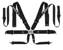 Load image into Gallery viewer, Sparco Black Competition 8-Point Double Shoulder Harness