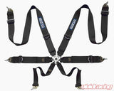Sparco Competition 6-Point Pull Down Style Harness Black