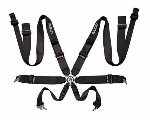 Sparco Competition 8-Point Double Shoulder Harness Black